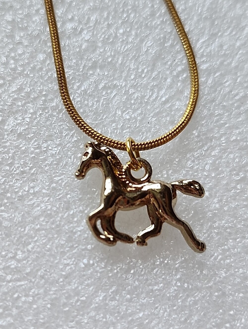 Hand Crafted Gold Horse Charm Necklace